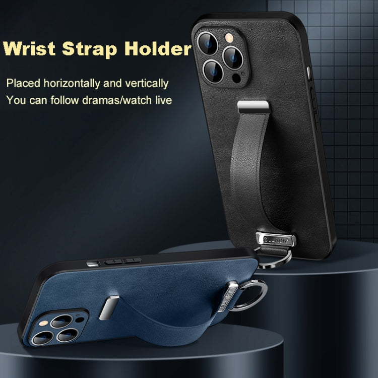 For iPhone 16 Pro SULADA Tide Cool Series PC + Leather Texture Skin Feel Phone Case(Brown) - free shipping - PMC Jewellery - Order now!