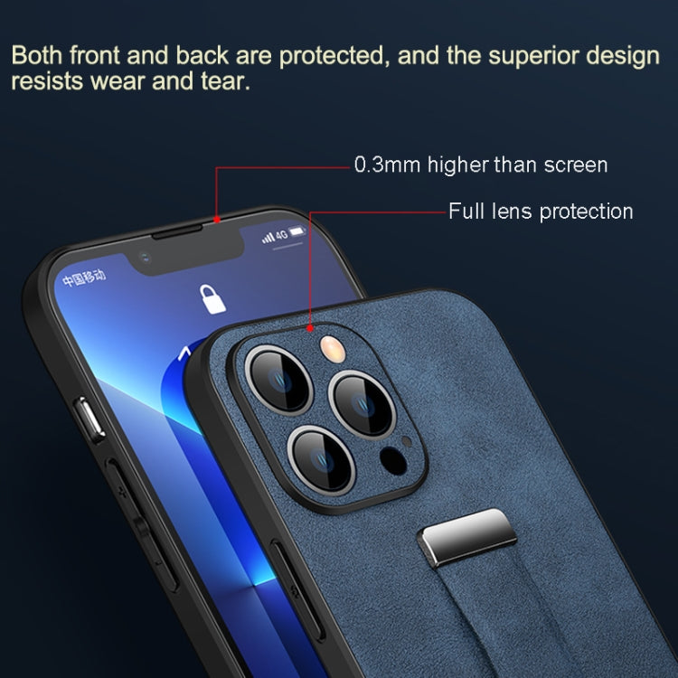 For iPhone 16 Pro Max SULADA Tide Cool Series PC + Leather Texture Skin Feel Phone Case(Blue) - iPhone 16 Pro Max Cases by SULADA | Online Shopping South Africa | PMC Jewellery | Buy Now Pay Later Mobicred