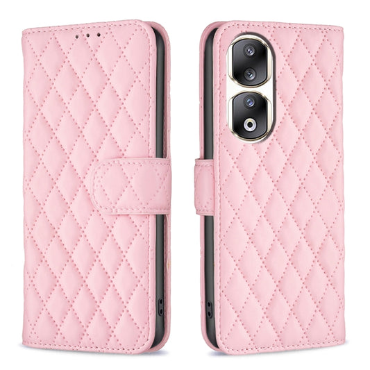 For Honor 90 Pro Diamond Lattice Wallet Flip Leather Phone Case(Pink) - Honor Cases by PMC Jewellery | Online Shopping South Africa | PMC Jewellery | Buy Now Pay Later Mobicred