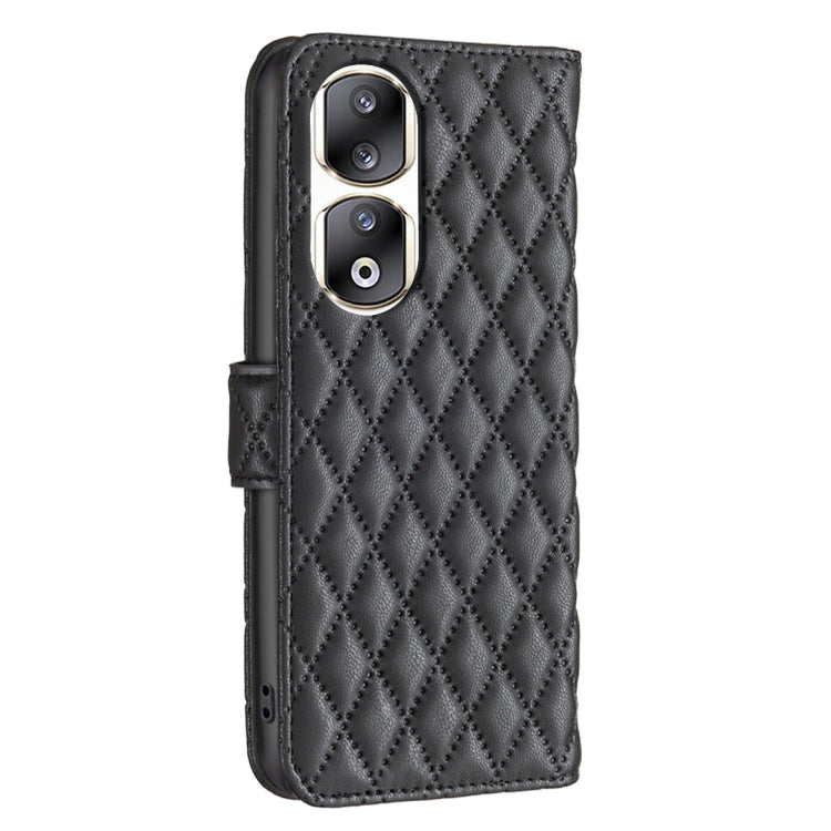 For Honor 90 Pro Diamond Lattice Wallet Flip Leather Phone Case(Black) - Honor Cases by PMC TechLife | Online Shopping South Africa | PMC TechLife | Buy Now Pay Later Mobicred