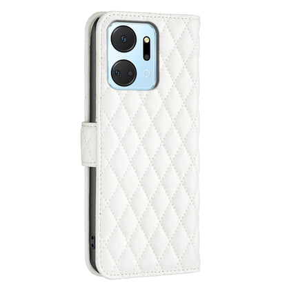 For Honor X7a Diamond Lattice Wallet Flip Leather Phone Case(White) - Honor Cases by PMC Jewellery | Online Shopping South Africa | PMC Jewellery | Buy Now Pay Later Mobicred