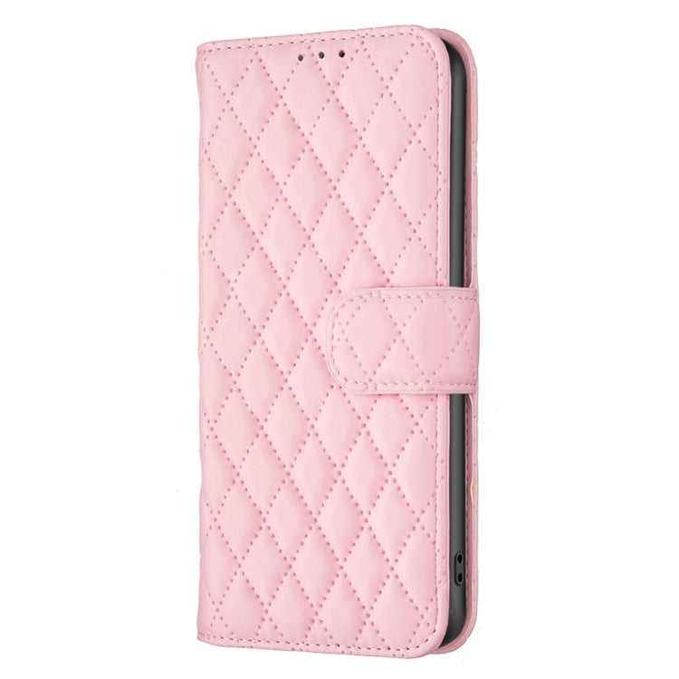 For Honor 100 Diamond Lattice Wallet Flip Leather Phone Case(Pink) - Honor Cases by PMC Jewellery | Online Shopping South Africa | PMC Jewellery | Buy Now Pay Later Mobicred