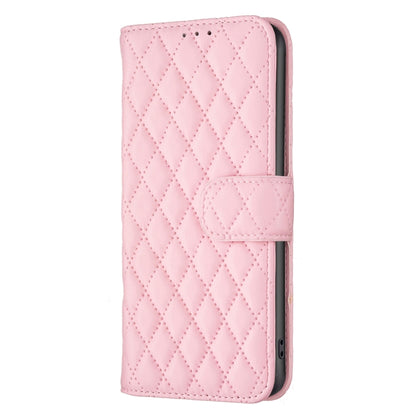 For Honor 100 Diamond Lattice Wallet Flip Leather Phone Case(Pink) - Honor Cases by PMC Jewellery | Online Shopping South Africa | PMC Jewellery | Buy Now Pay Later Mobicred