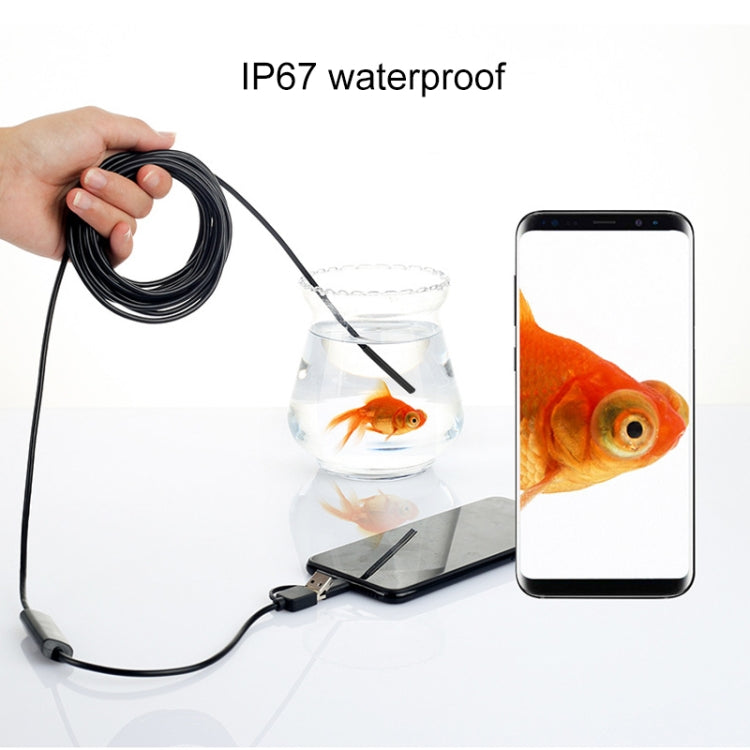 AN100 3 in 1 IP67 Waterproof USB-C / Type-C + Micro USB + USB HD Endoscope Snake Tube Inspection Camera for Parts of OTG Function Android Mobile Phone, with 6 LEDs, Lens Diameter:7mm(Length: 10m) -  by PMC Jewellery | Online Shopping South Africa | PMC Jewellery | Buy Now Pay Later Mobicred