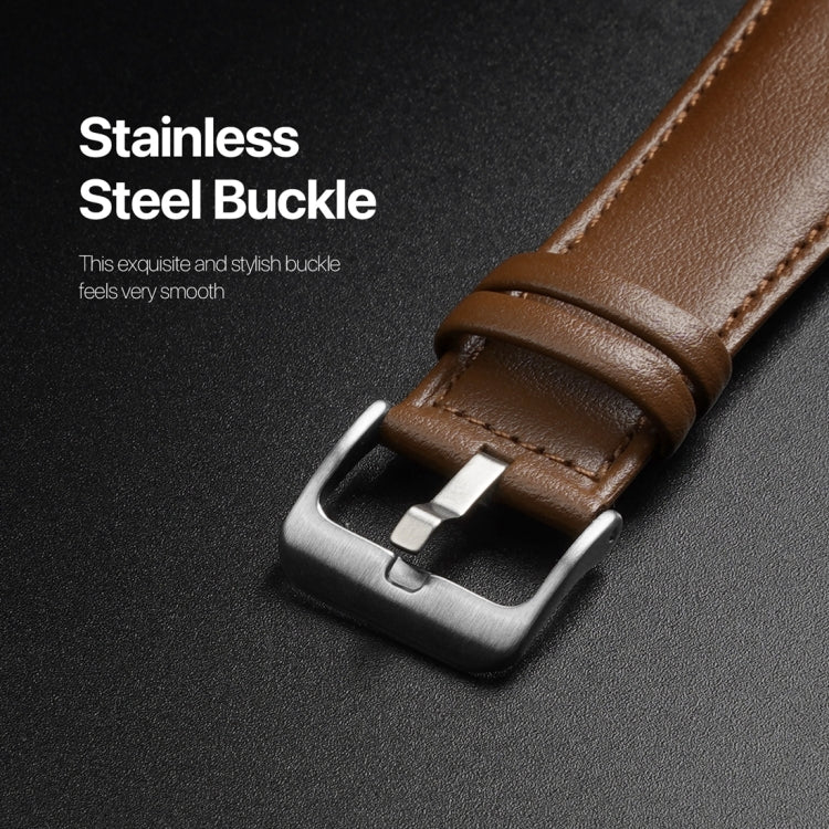 For Apple Watch Ultra 49mm DUX DUCIS YS Series Genuine Leather Watch Band(Brown) - Watch Bands by DUX DUCIS | Online Shopping South Africa | PMC Jewellery | Buy Now Pay Later Mobicred