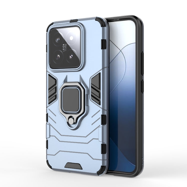 For Xiaomi 14 Shockproof PC + TPU Holder Phone Case(Navy Blue) - free shipping - PMC TechLife - Order now!