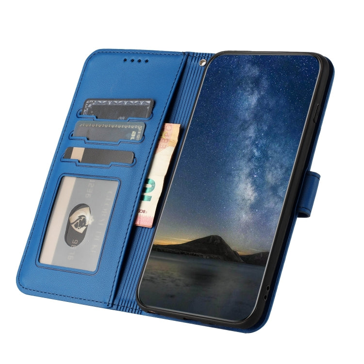 For Samsung Galaxy S22 Datura Flower Embossed Flip Leather Phone Case(Blue) - Galaxy S22 5G Cases by PMC TechLife | Online Shopping South Africa | PMC TechLife