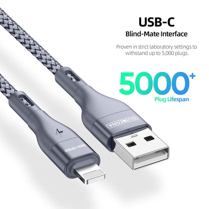 DUZZONA A7 2.4A USB to 8 Pin Charging Data Cable, Length:1m - Normal Style Cable by DUZZONA | Online Shopping South Africa | PMC Jewellery | Buy Now Pay Later Mobicred