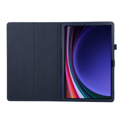 For Samsung Galaxy Tab S9 Litchi Texture Leather Tablet Case with Holder(Dark Blue) - Other Galaxy Tab PC by PMC Jewellery | Online Shopping South Africa | PMC Jewellery | Buy Now Pay Later Mobicred