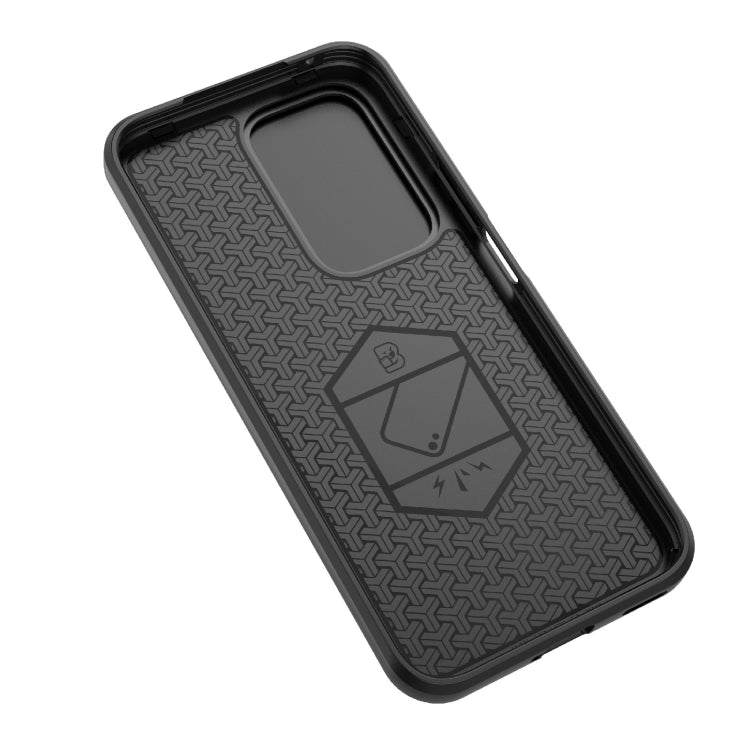 For Honor 200 Lite Global Sliding Camshield TPU + PC Shockproof Phone Case with Holder(Black) - Honor Cases by PMC Jewellery | Online Shopping South Africa | PMC Jewellery | Buy Now Pay Later Mobicred