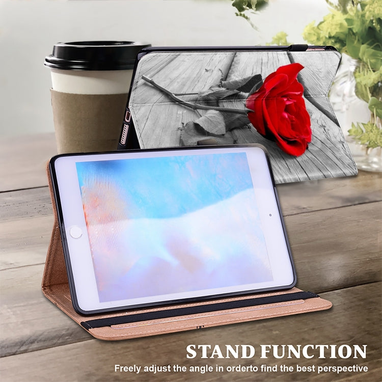 For iPad Air 11 2024 / Pro 11 2022 Crystal Texture Painted Leather Tablet Case(Rose) - iPad Pro 11 (2022/2021) Cases by PMC Jewellery | Online Shopping South Africa | PMC Jewellery | Buy Now Pay Later Mobicred