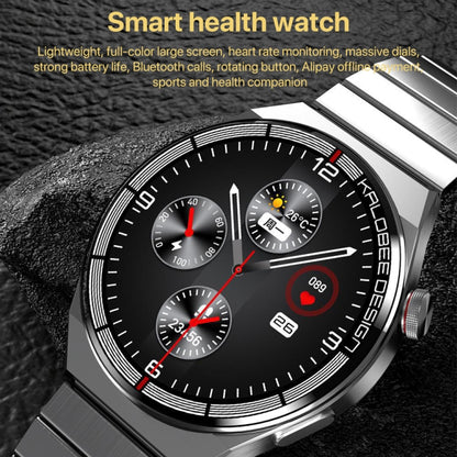 1.3 inch Bamboo Steel Band IP68 Waterproof Smart Watch Support Bluetooth Call(Black) - Smart Watches by PMC Jewellery | Online Shopping South Africa | PMC Jewellery | Buy Now Pay Later Mobicred