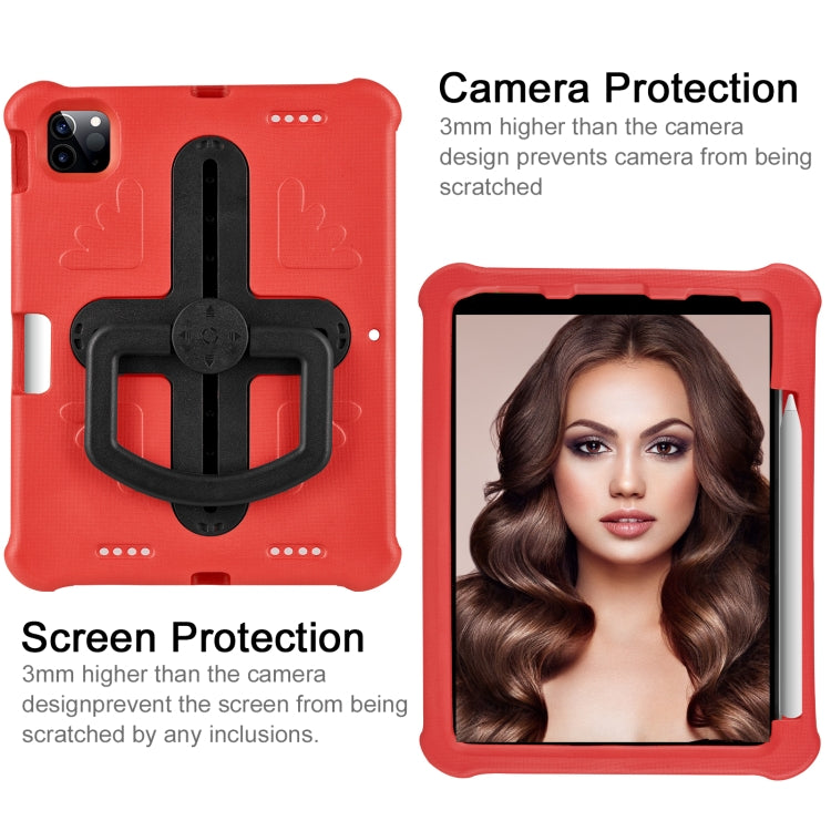For iPad Pro 11 2024 Shield 360 Rotation Handle EVA Shockproof PC Tablet Case(Red Black) - iPad Pro 11 2024 Cases by PMC TechLife | Online Shopping South Africa | PMC TechLife | Buy Now Pay Later Mobicred