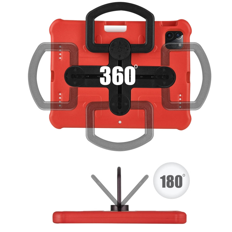 For iPad Pro 11 2024 Shield 360 Rotation Handle EVA Shockproof PC Tablet Case(Red Black) - iPad Pro 11 2024 Cases by PMC TechLife | Online Shopping South Africa | PMC TechLife | Buy Now Pay Later Mobicred
