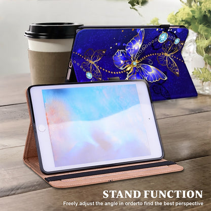 For Samsung Galaxy Tab S9 / S9 FE Crystal Texture Painted Leather Tablet Case(Diamond Butterflies) - Galaxy Tab S9 FE by PMC Jewellery | Online Shopping South Africa | PMC Jewellery | Buy Now Pay Later Mobicred