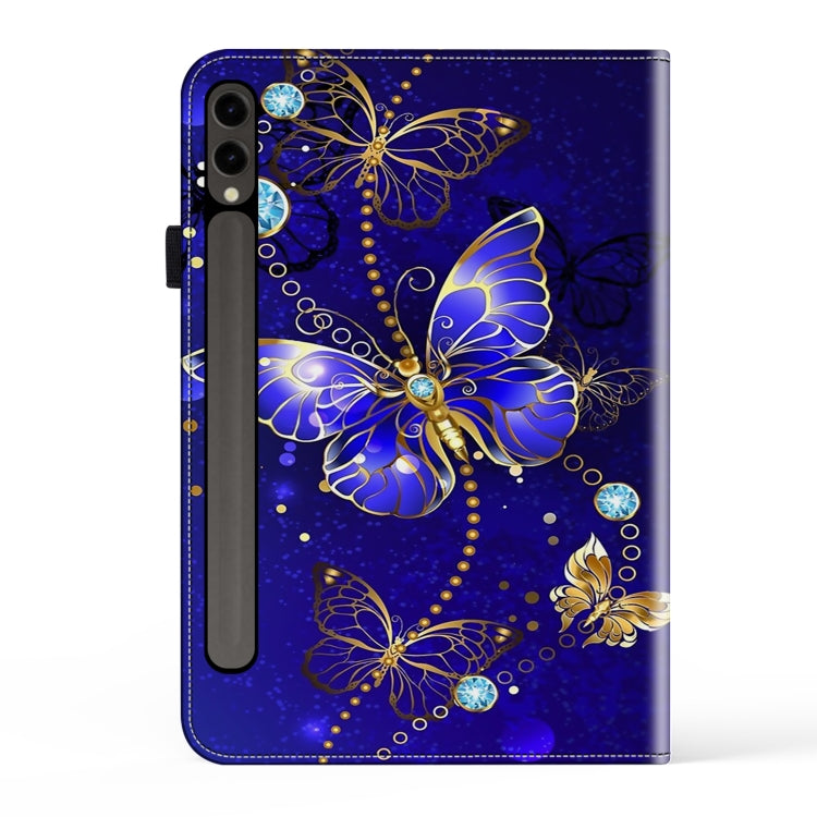 For Samsung Galaxy Tab S9+ / S9 FE+ Crystal Texture Painted Leather Tablet Case(Diamond Butterflies) - Galaxy Tab S9 FE+ by PMC Jewellery | Online Shopping South Africa | PMC Jewellery | Buy Now Pay Later Mobicred