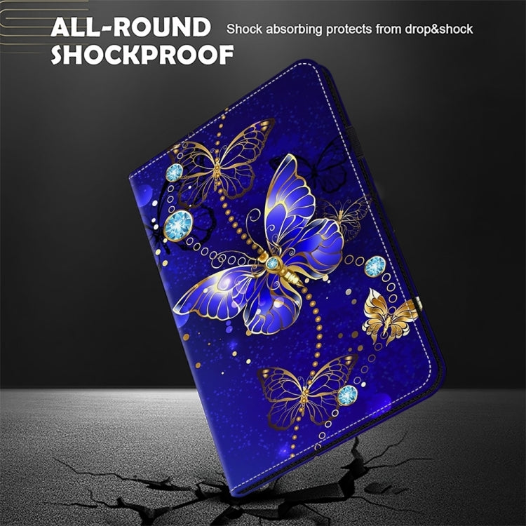 For Samsung Galaxy Tab S7 / S8 / S9 Crystal Texture Painted Leather Tablet Case(Diamond Butterflies) - Galaxy Tab S9 Cases by PMC Jewellery | Online Shopping South Africa | PMC Jewellery | Buy Now Pay Later Mobicred