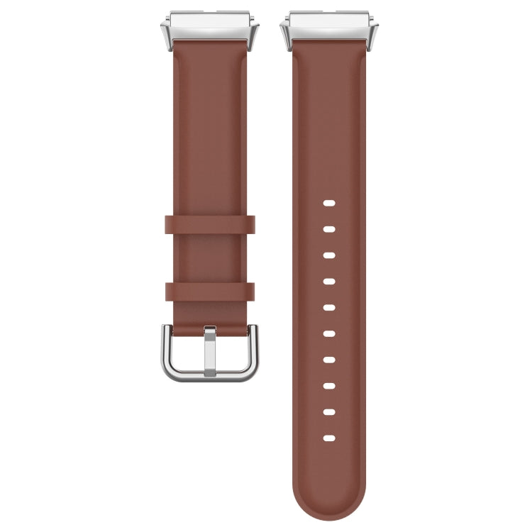 For Redmi Watch 3 Lite / Watch 3 Active Leather Replacement Watch Band(Brown) - Watch Bands by PMc TechLife | Online Shopping South Africa | PMc TechLife | Buy Now Pay Later Mobicred