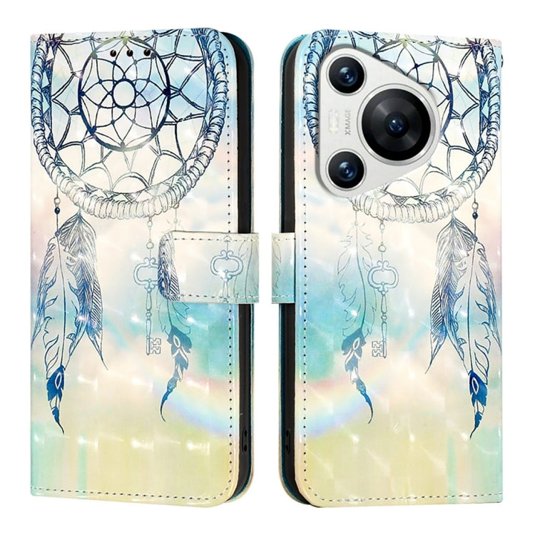 For Huawei Pura 70 3D Painting Horizontal Flip Leather Phone Case(Dream Wind Chimes) - Huawei Cases by PMC Jewellery | Online Shopping South Africa | PMC Jewellery | Buy Now Pay Later Mobicred