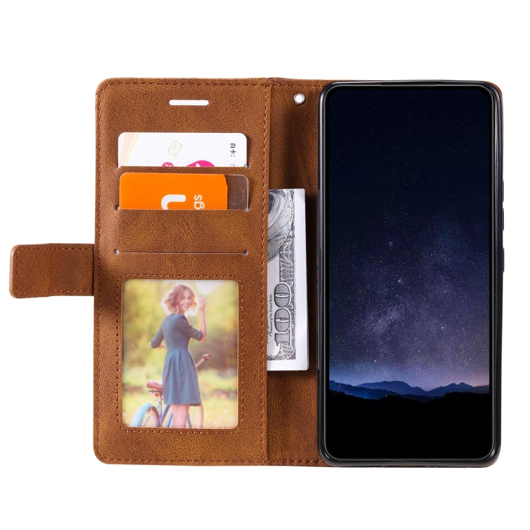 For Honor 90 Skin Feel Splicing Leather Phone Case(Brown) - Honor Cases by PMC TechLife | Online Shopping South Africa | PMC TechLife