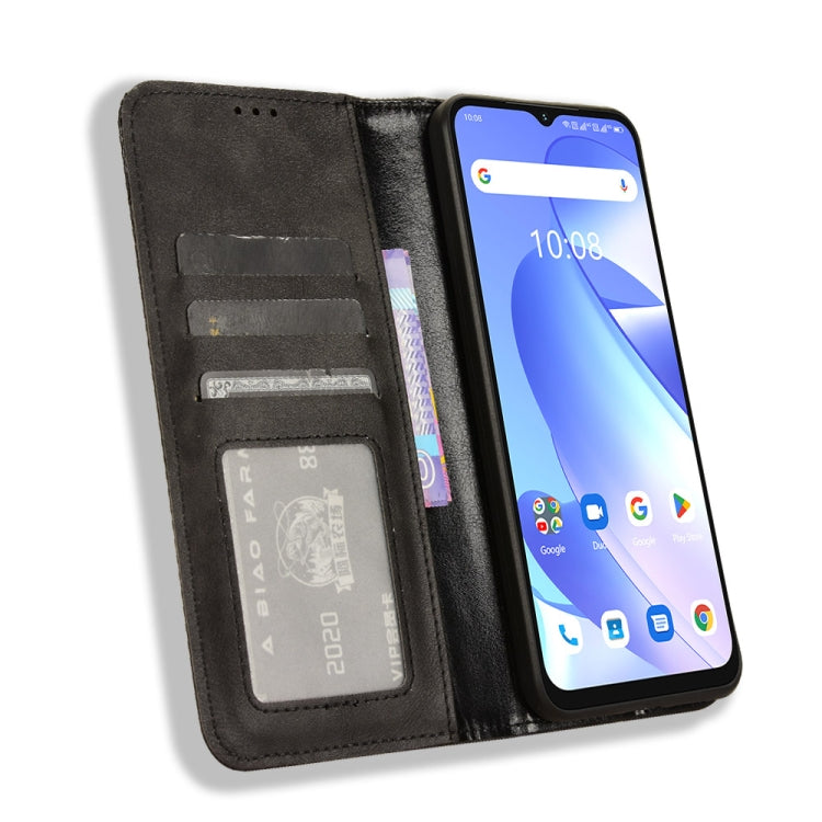 For UMIDIGI G3 / G3 Max / G3 Plus Magnetic Buckle Retro Texture Leather Phone Case(Black) - More Brand by PMC TechLife | Online Shopping South Africa | PMC TechLife | Buy Now Pay Later Mobicred