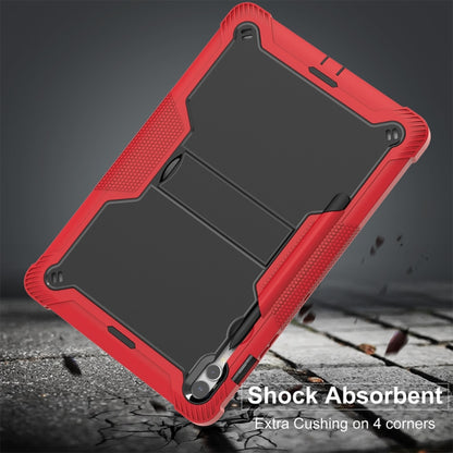 For Samsung Galaxy Tab S9+ Shockproof Silicone Hybrid PC Tablet Case with Holder(Black + Red) - Galaxy Tab S9+ Cases by PMC Jewellery | Online Shopping South Africa | PMC Jewellery | Buy Now Pay Later Mobicred