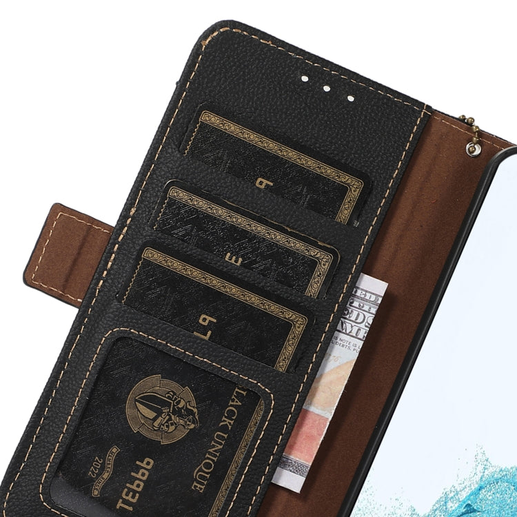 For Sony Xperia 5 V Side-Magnetic TJ Genuine Leather RFID Phone Case(Black) - Sony Cases by PMC TechLife | Online Shopping South Africa | PMC TechLife | Buy Now Pay Later Mobicred