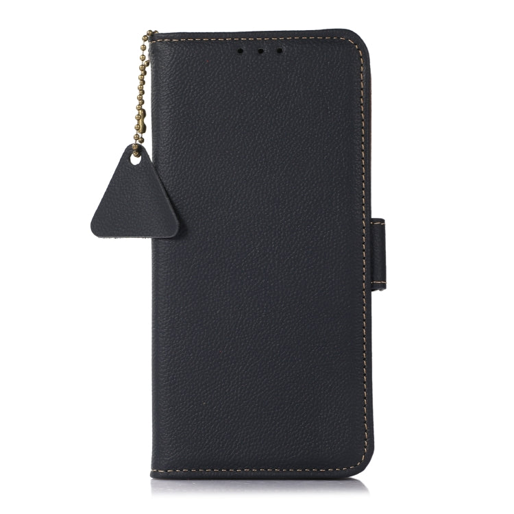 For Sony Xperia 10 VI Side-Magnetic TJ Genuine Leather RFID Phone Case(Blue) - Sony Cases by PMC TechLife | Online Shopping South Africa | PMC TechLife | Buy Now Pay Later Mobicred