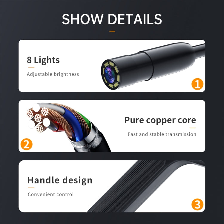 P200 8mm Front Lenses Integrated Industrial Pipeline Endoscope with 4.3 inch Screen, Spec:15m Tube -  by PMC Jewellery | Online Shopping South Africa | PMC Jewellery | Buy Now Pay Later Mobicred