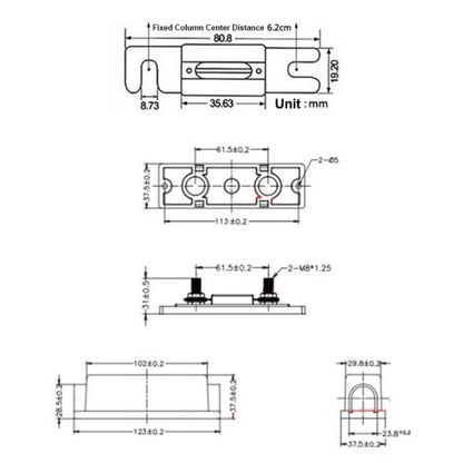 3 in 1 ANL Car Audio Modified Fuse Holder with 200A Fuse, Current:400A - Fuse by PMC Jewellery | Online Shopping South Africa | PMC Jewellery | Buy Now Pay Later Mobicred