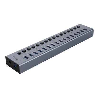 ORICO BT2U3-16AB-GY-BP 16 Ports USB 3.0 HUB with Individual Switches(EU Plug) - USB 3.0 HUB by ORICO | Online Shopping South Africa | PMC Jewellery | Buy Now Pay Later Mobicred