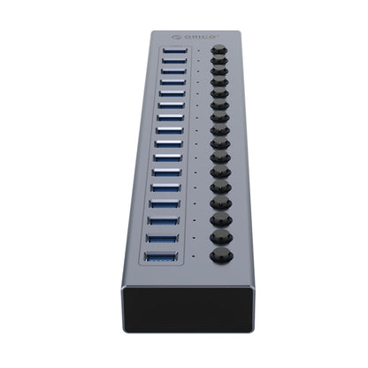 ORICO BT2U3-16AB-GY-BP 16 Ports USB 3.0 HUB with Individual Switches(EU Plug) - USB 3.0 HUB by ORICO | Online Shopping South Africa | PMC Jewellery | Buy Now Pay Later Mobicred