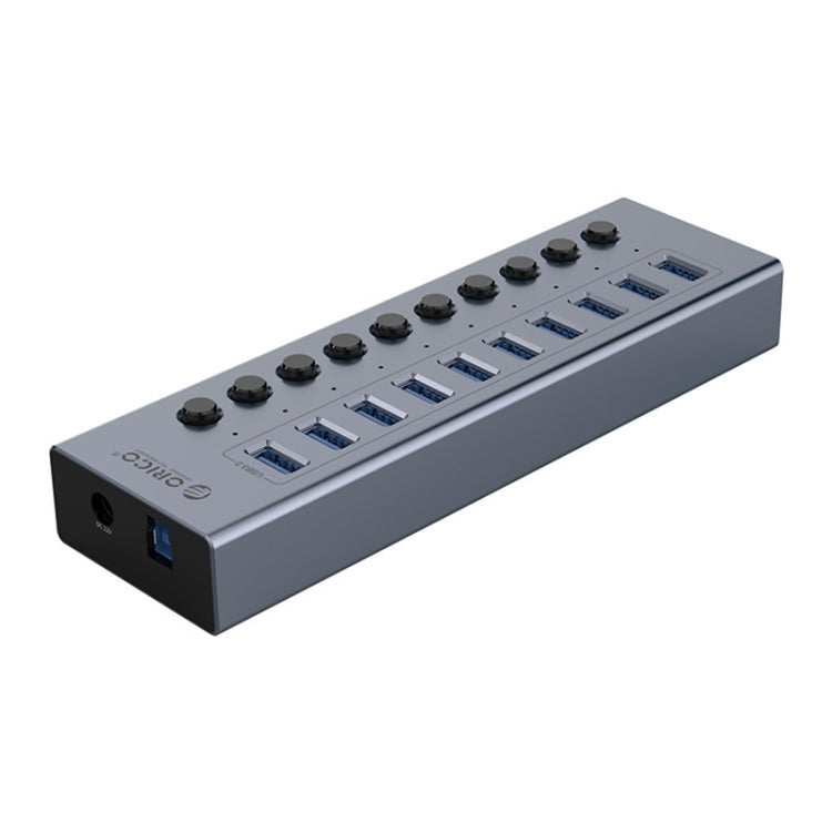 ORICO BT2U3-10AB-GY-BP 10 Ports USB 3.0 HUB with Individual Switches(UK Plug) - USB 3.0 HUB by ORICO | Online Shopping South Africa | PMC Jewellery | Buy Now Pay Later Mobicred