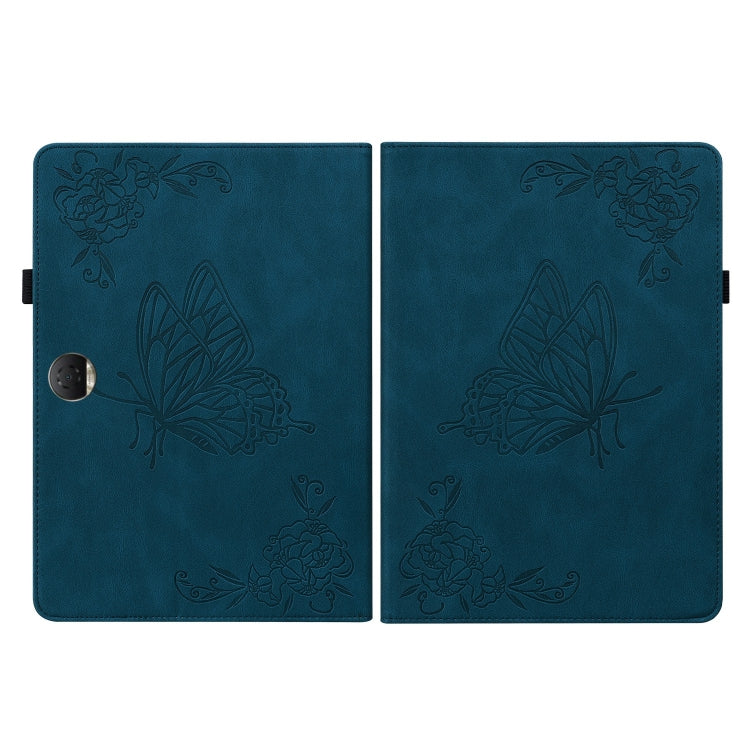 For Honor Pad 9 12.1 Butterfly Flower Embossed Leather Tablet Case(Blue) - Honor by PMC TechLife | Online Shopping South Africa | PMC TechLife | Buy Now Pay Later Mobicred