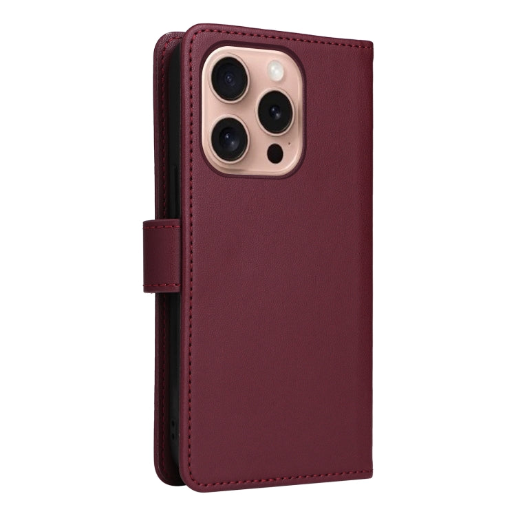 For iPhone 16 Pro Max BETOPNICE BN-005 2 in 1 Detachable Imitate Genuine Leather Phone Case(Wine Red) - iPhone 16 Pro Max Cases by BETOPNICE | Online Shopping South Africa | PMC Jewellery | Buy Now Pay Later Mobicred