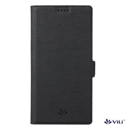 For iPhone 15 Pro Max ViLi K Series Dual-side Buckle Magsafe Leather Phone Case(Black) - iPhone 15 Pro Max Cases by ViLi | Online Shopping South Africa | PMC Jewellery | Buy Now Pay Later Mobicred