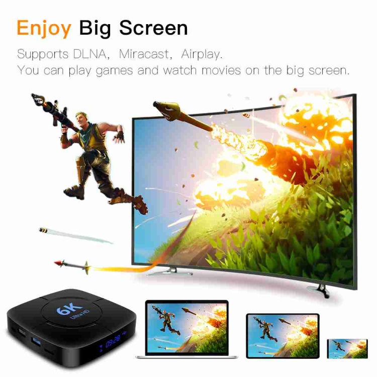 6K Ultra HD Android 12.0 Smart TV Box with Remote Control, 4GB+64GB, Allwinner H616 1.5GHZ Quad-Core(AU Plug) - Others by PMC Jewellery | Online Shopping South Africa | PMC Jewellery | Buy Now Pay Later Mobicred