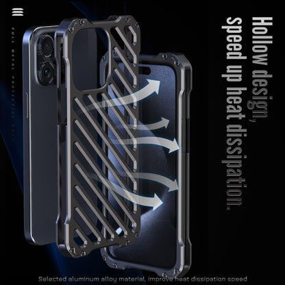 For iPhone 15 Plus R-JUST Breathable Armor Phone Case(Space Grey) - iPhone 15 Plus Cases by R-JUST | Online Shopping South Africa | PMC Jewellery