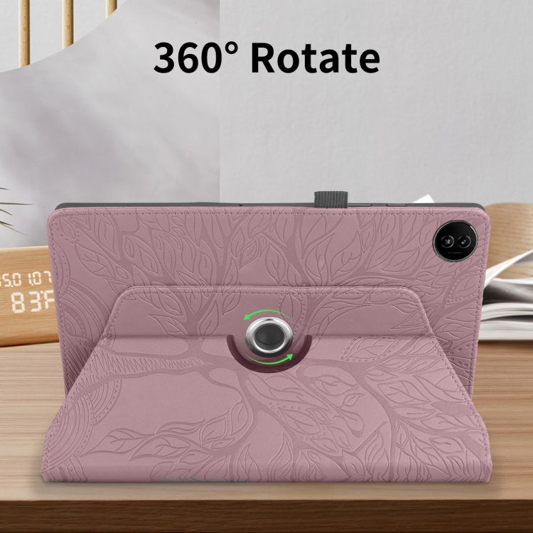 For Realme Pad 2 Tree Life Embossed Rotation Leather Tablet Case(Rose Gold) - Realme by PMC TechLife | Online Shopping South Africa | PMC TechLife | Buy Now Pay Later Mobicred