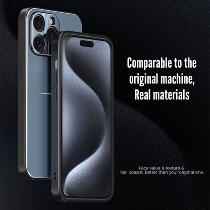 For iPhone 15 Pro R-JUST RJ52 3-Line Style Metal TPU Shockproof Phone Case(Blue) - iPhone 15 Pro Cases by R-JUST | Online Shopping South Africa | PMC Jewellery
