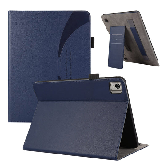 For Nokia T21 10.4 2022 Litchi Texture Leather Sucker Tablet Case(Dark Blue) - Nokia by PMC Jewellery | Online Shopping South Africa | PMC Jewellery | Buy Now Pay Later Mobicred