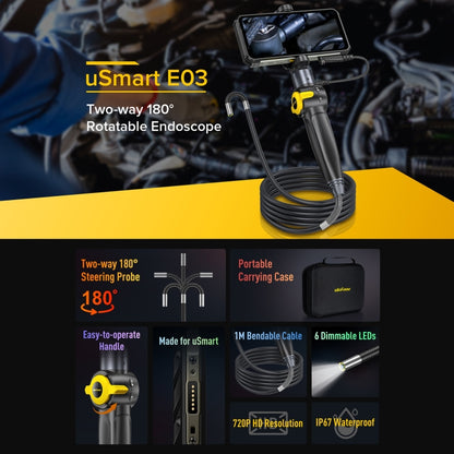 Ulefone uSmart E03 Rotatable Endoscope IP67 Waterproof for Armor 24 / 21 / 19 / 18T / 18T Ultra / Armor Pad(Black) -  by Ulefone | Online Shopping South Africa | PMC Jewellery | Buy Now Pay Later Mobicred