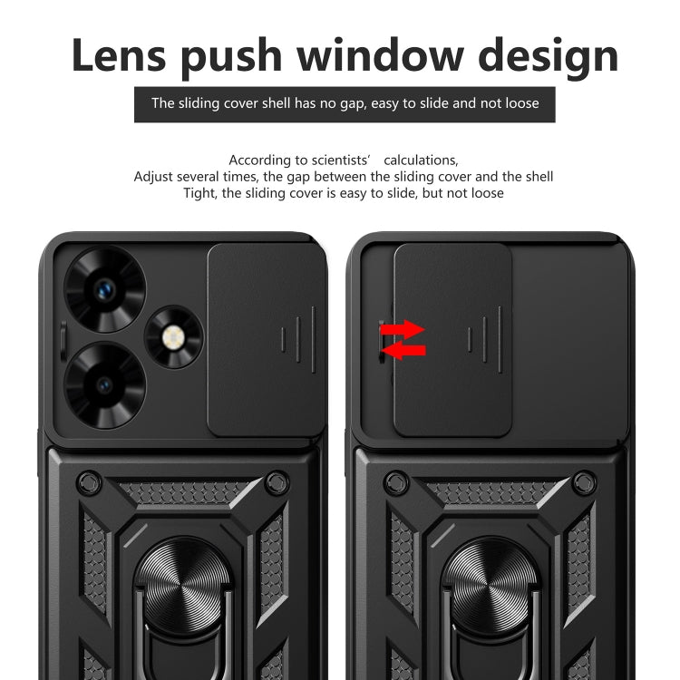 For Infinix Hot 30 Sliding Camera Cover Design TPU+PC Phone Case(Gold) - Infinix Cases by PMC TechLife | Online Shopping South Africa | PMC TechLife | Buy Now Pay Later Mobicred