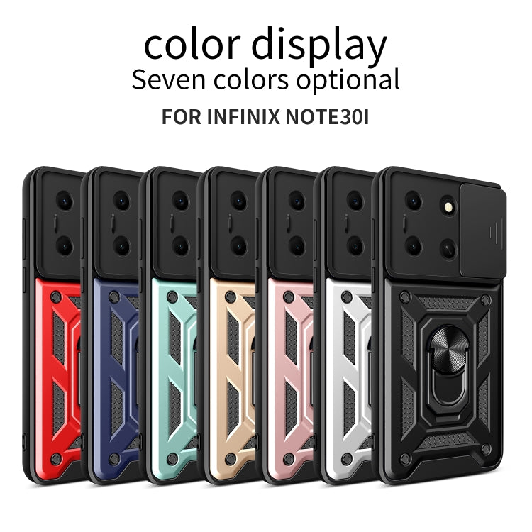 For Infinix Note 30i Sliding Camera Cover Design TPU+PC Phone Case(Black) - Infinix Cases by PMC Jewellery | Online Shopping South Africa | PMC Jewellery | Buy Now Pay Later Mobicred