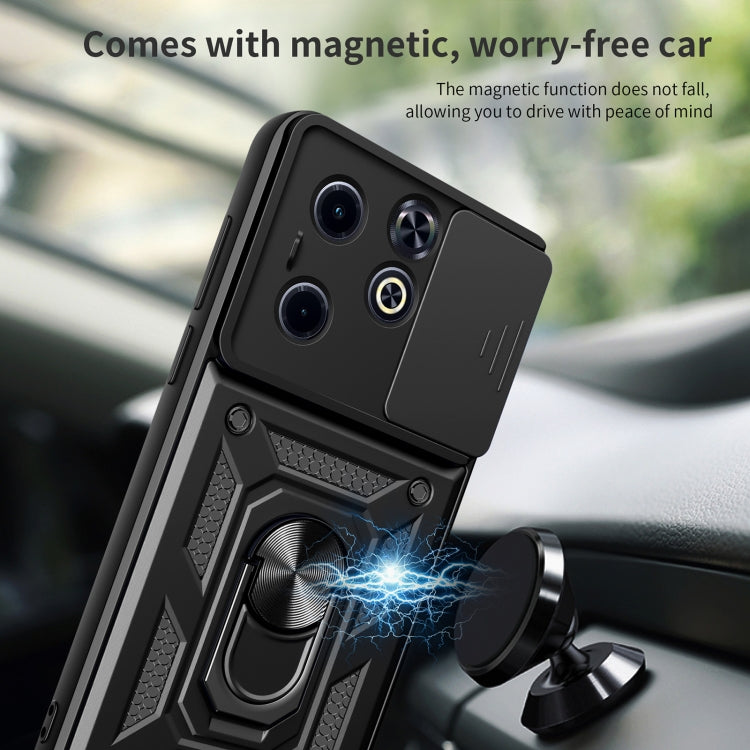 For Infinix Hot 40i / Smart 8 Sliding Camera Cover Design TPU+PC Phone Case(Green) - Infinix Cases by PMC TechLife | Online Shopping South Africa | PMC TechLife | Buy Now Pay Later Mobicred