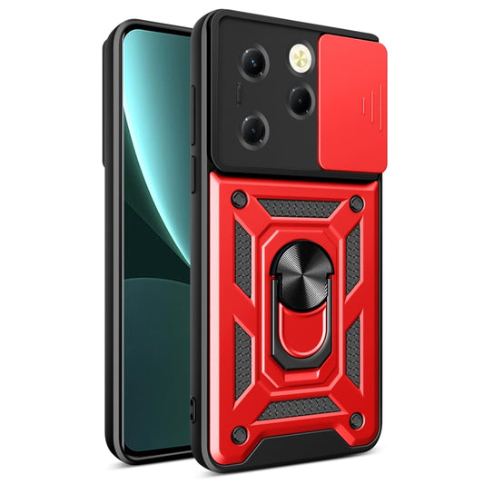 For Infinix Hot 40 / 40 Pro 4G Sliding Camera Cover Design TPU+PC Phone Case(Red) - Infinix Cases by PMC Jewellery | Online Shopping South Africa | PMC Jewellery | Buy Now Pay Later Mobicred