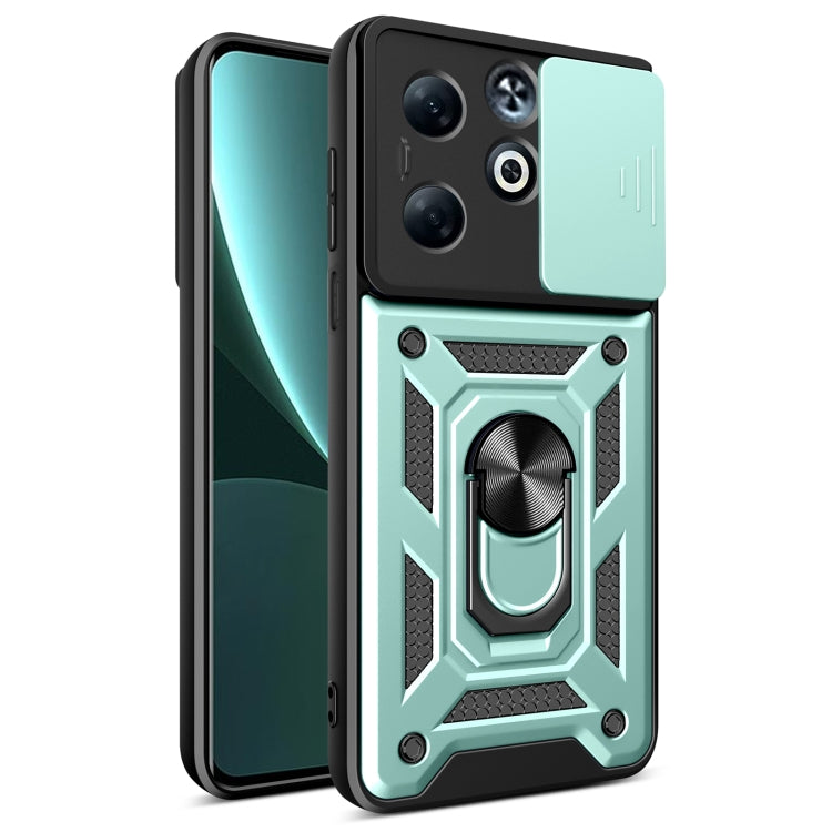 For Infinix Smart 8 Plus / 8 Pro Sliding Camera Cover Design TPU+PC Phone Case(Green) - Infinix Cases by PMC TechLife | Online Shopping South Africa | PMC TechLife | Buy Now Pay Later Mobicred