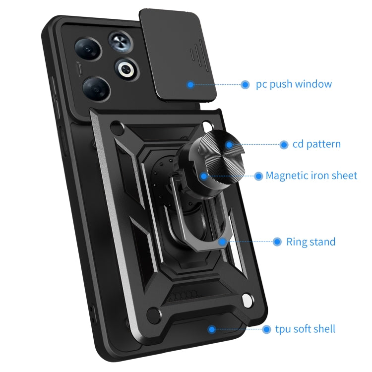 For Infinix Smart 8 Plus / 8 Pro Sliding Camera Cover Design TPU+PC Phone Case(Green) - Infinix Cases by PMC TechLife | Online Shopping South Africa | PMC TechLife | Buy Now Pay Later Mobicred