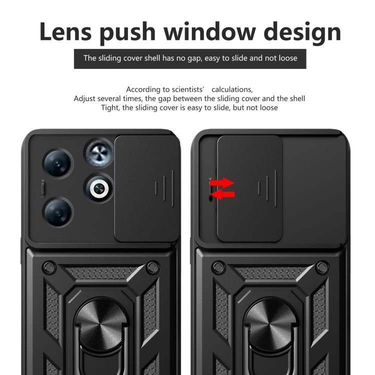 For Infinix Smart 8 Plus / 8 Pro Sliding Camera Cover Design TPU+PC Phone Case(Green) - Infinix Cases by PMC TechLife | Online Shopping South Africa | PMC TechLife | Buy Now Pay Later Mobicred