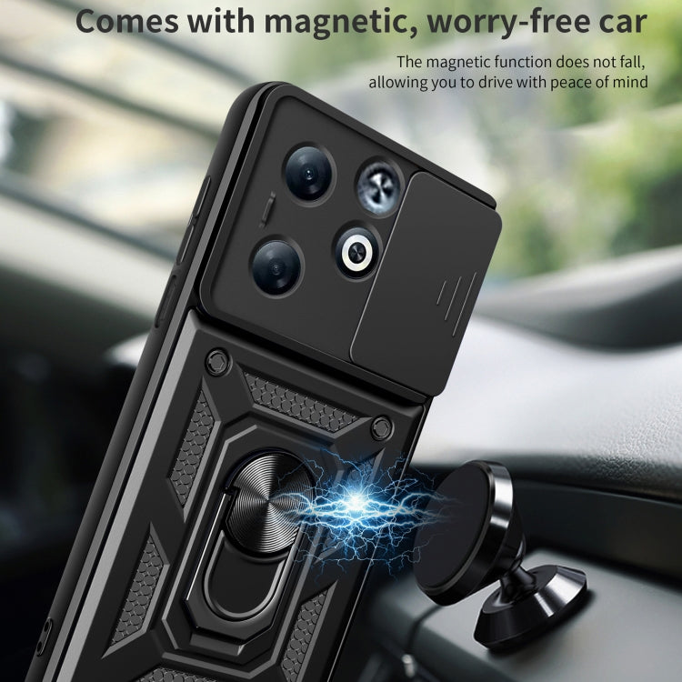 For Infinix Smart 8 Plus / 8 Pro Sliding Camera Cover Design TPU+PC Phone Case(Green) - Infinix Cases by PMC TechLife | Online Shopping South Africa | PMC TechLife | Buy Now Pay Later Mobicred
